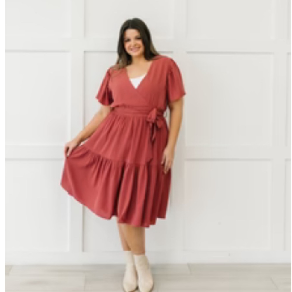 Burgundy dress